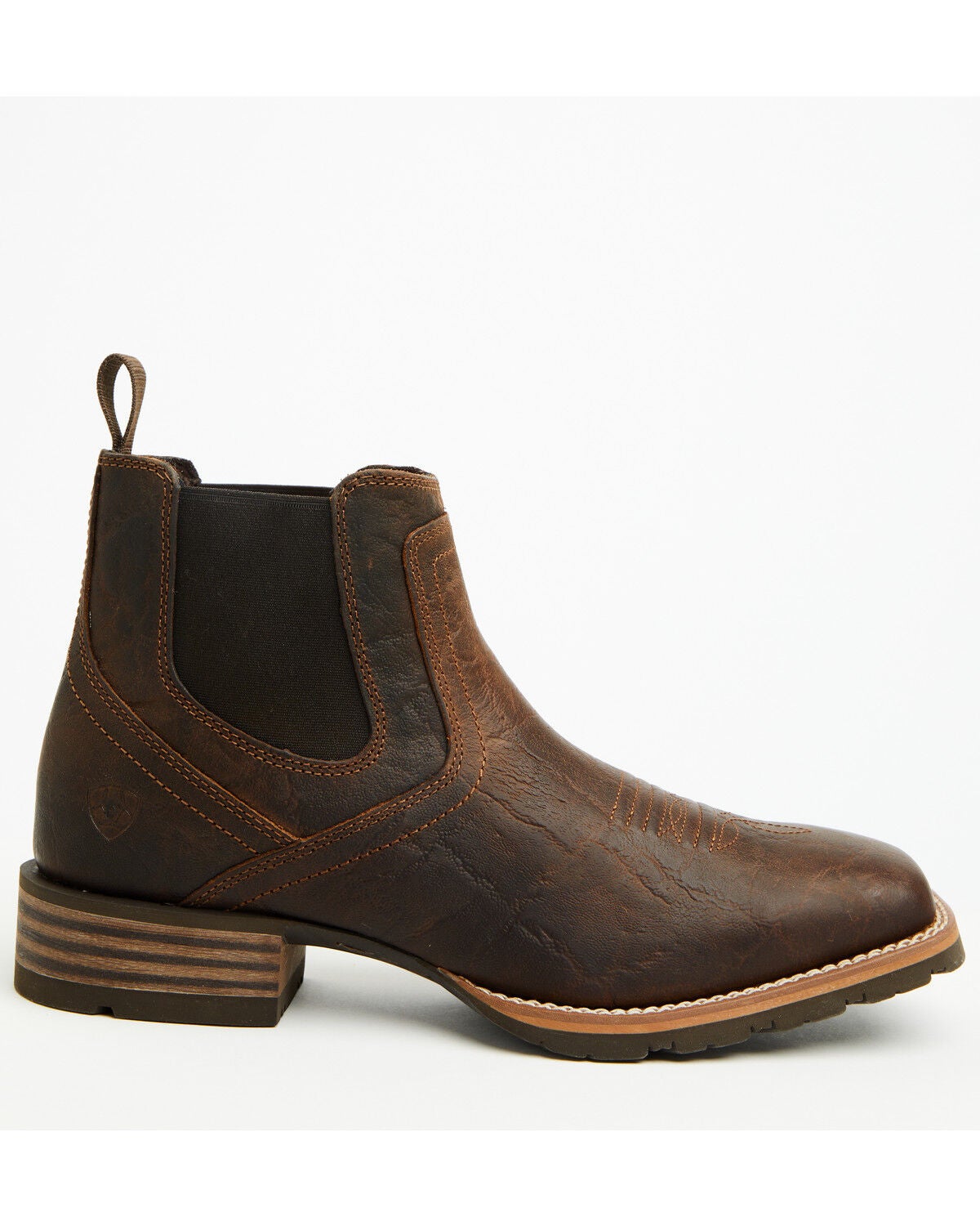 Image #2 - Ariat Men's Elephant Print Hybrid Low Boy Chelsea Boots - Broad Square Toe, Brown, hi-res