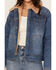 Image #3 - Shyanne Women's Saranac Dark Wash Sherpa Lined Denim Jacket, Dark Wash, hi-res