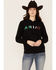 Image #1 - Ariat Women's Black R.E.A.L Mexico Embroidered Logo Pullover Hoodie , Black, hi-res