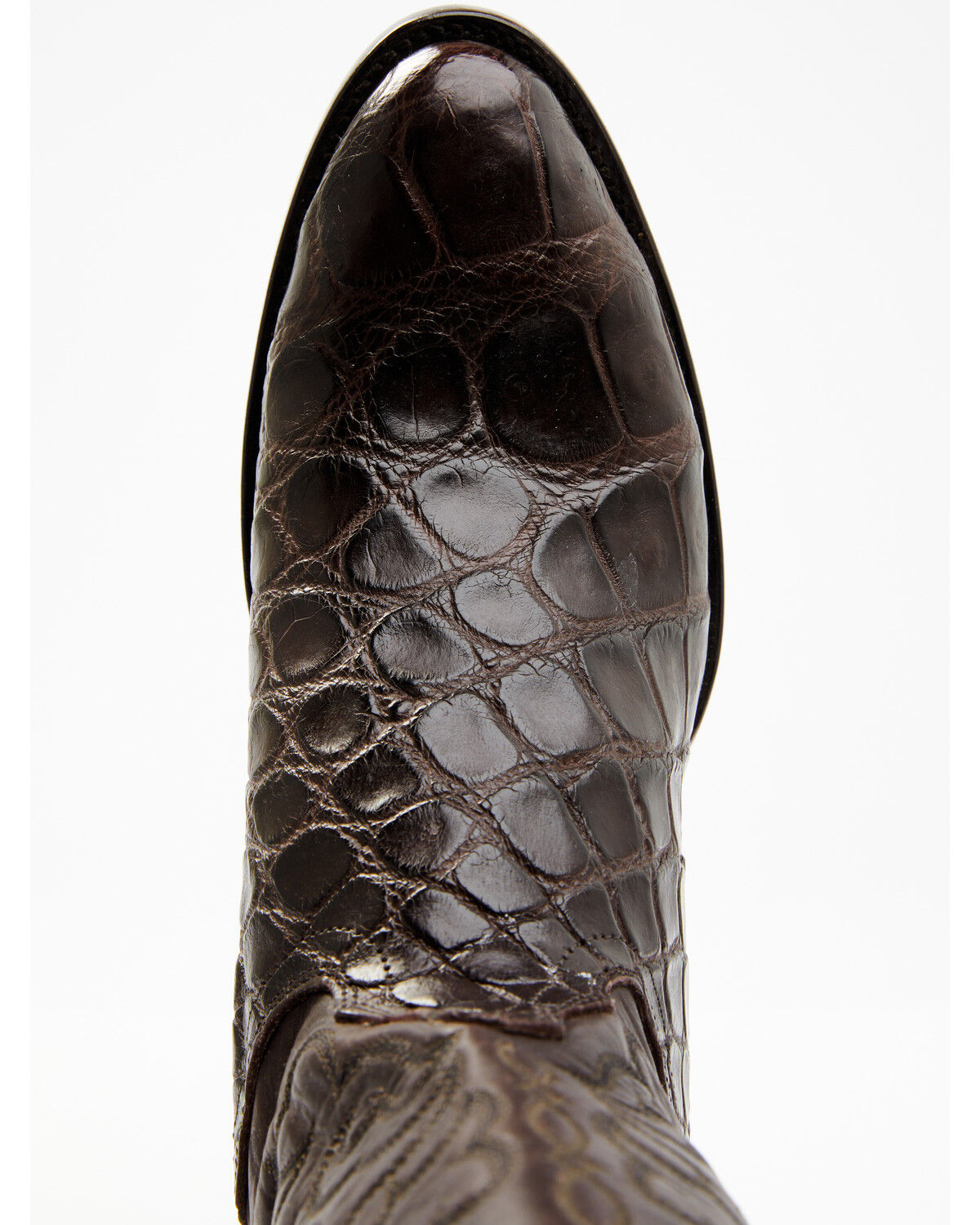 Image #6 - Cody James Men's Exotic American Alligator Western Boots - Round Toe, Chocolate, hi-res