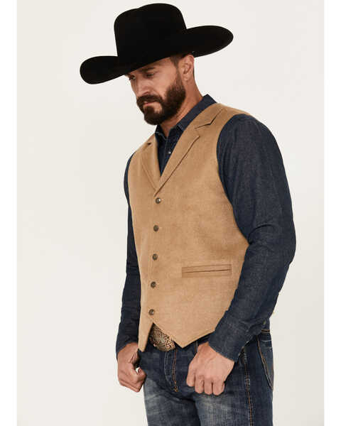 Image #2 - Cody James Men's Button-Down Wool Dress Vest, Tan, hi-res