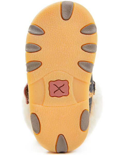 Image #7 - Twisted X Infant Girls' Cheetah Print Shoes - Moc Toe, Tan, hi-res