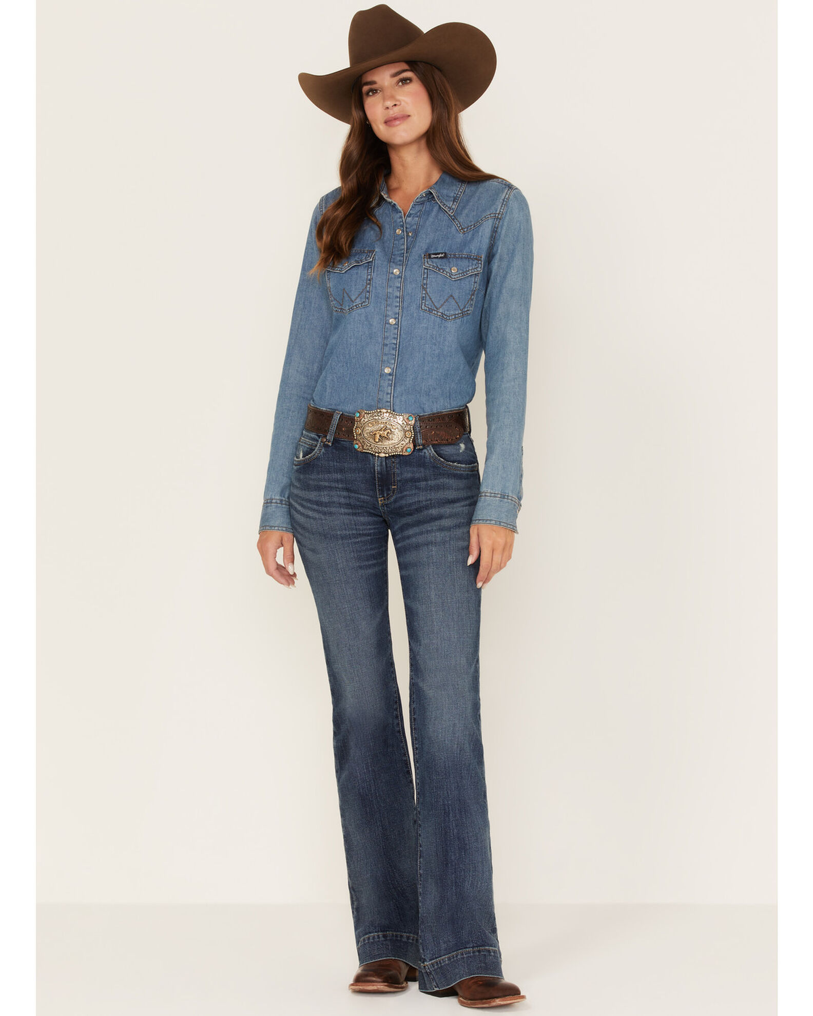 Wrangler Retro Women's Medium Wash Mid Rise Mae Devon Trouser Jean -  Country Outfitter
