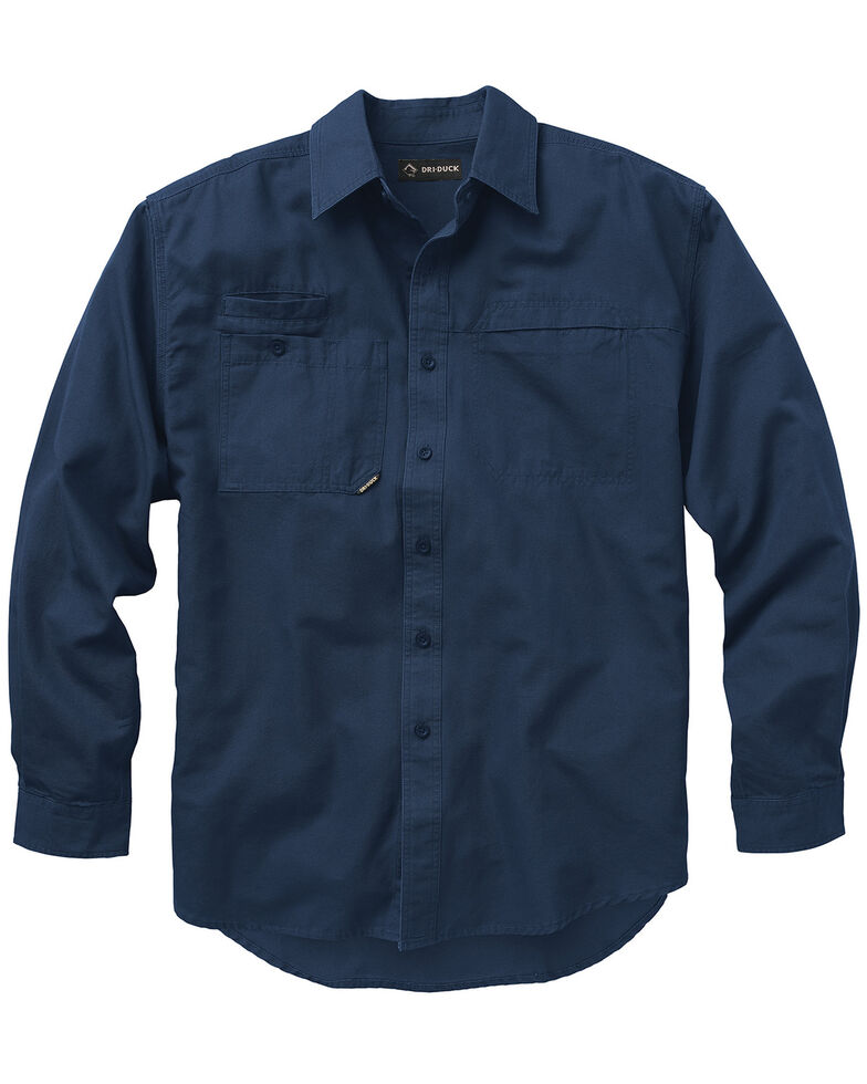 Dri Duck Men's Mason Work Shirt - Big and Tall, Dark Blue, hi-res