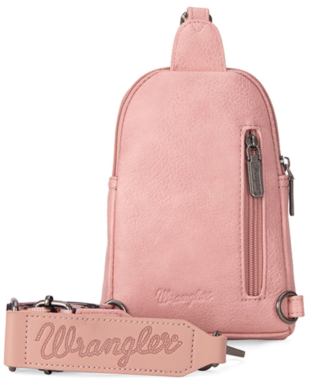 Image #3 - Wrangler Women's Cow Print Sling Bag, Pink, hi-res