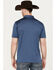 Image #4 - Ariat Men's Charger 2.0 Fitted Short Sleeve Polo Shirt, Navy, hi-res