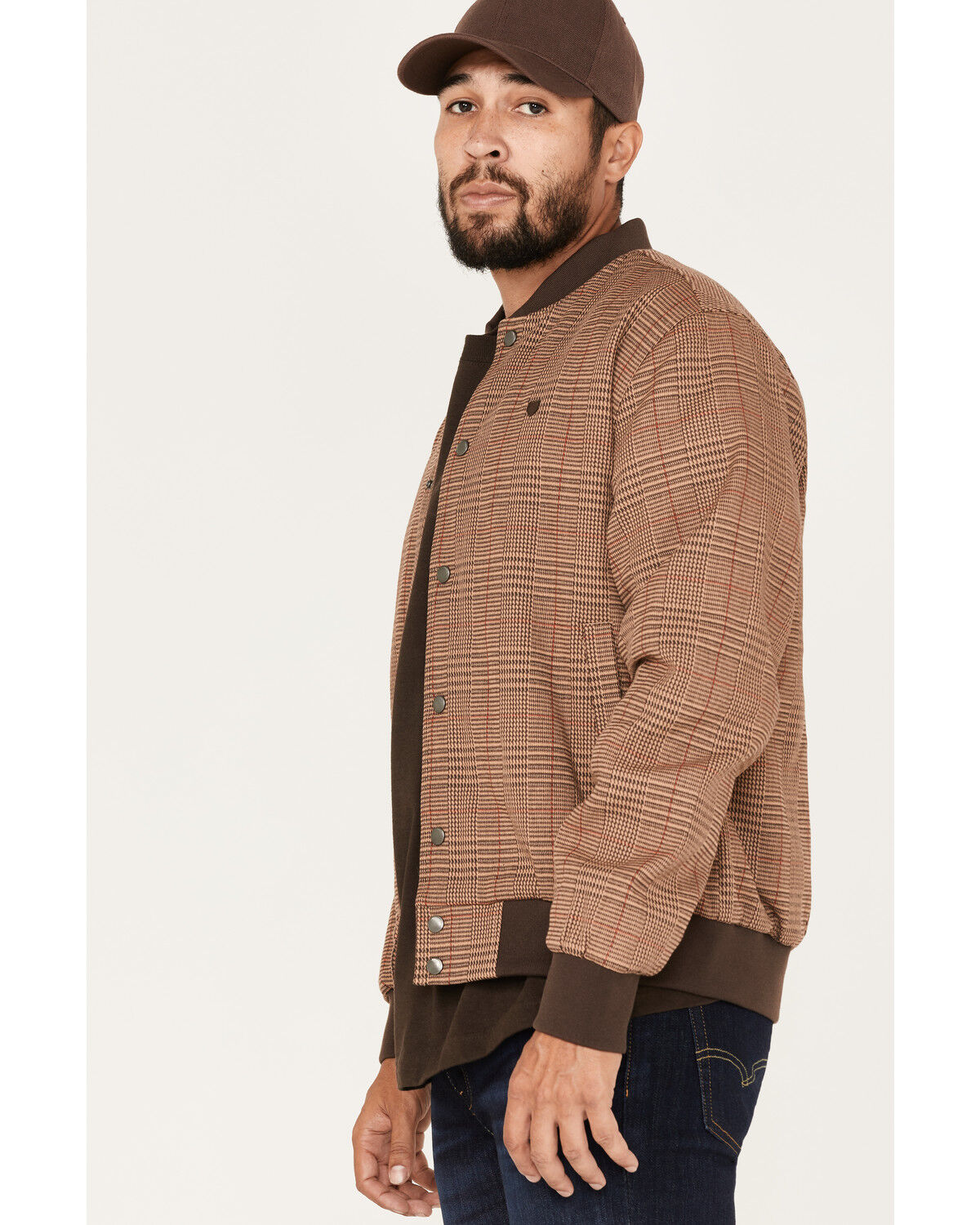 Image #2 - Brixton Men's Dillinger Bomber Jacket, Tan, hi-res