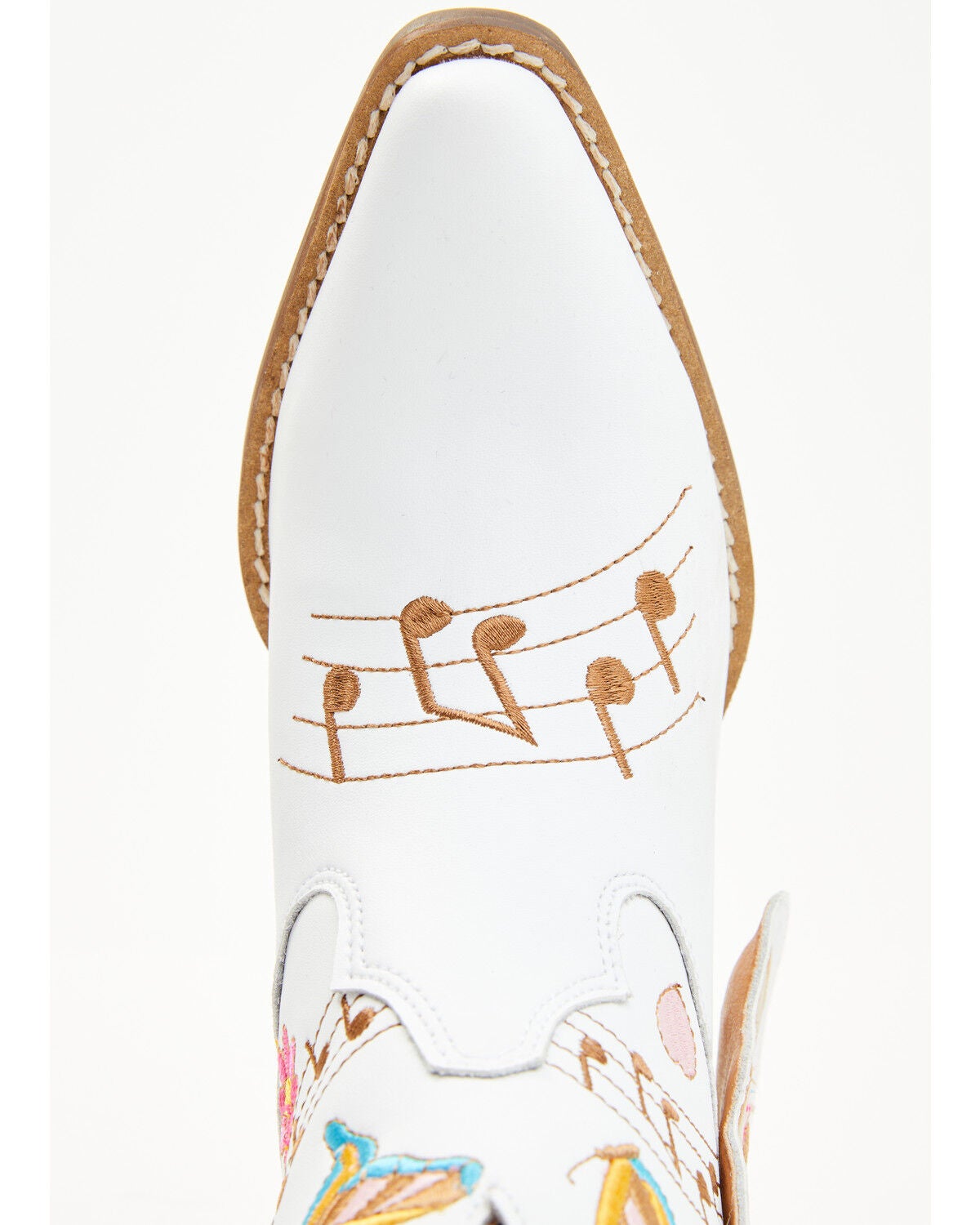 Image #6 - Dingo Women's Melody Short Western Boots - Round Toe, White, hi-res