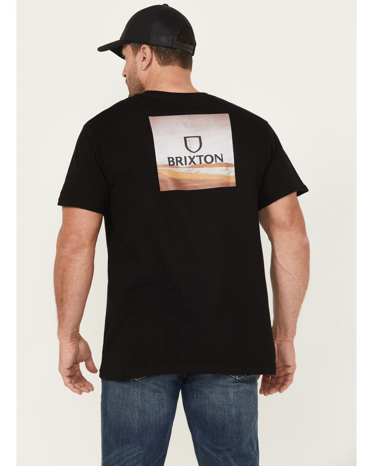Image #1 - Brixton Men's Alpha Square Short Sleeve Graphic T-Shirt, Black, hi-res