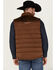 Image #4 - Cody James Men's Leather Yoke Puffer Vest, Camel, hi-res