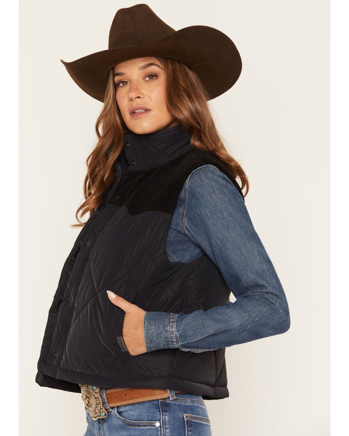 Image #2 - Ariat Women's Dalton Vest, Black, hi-res
