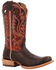 Image #1 - Durango Men's PRCA Collection Shrunken Bullhide Western Boots - Square Toe, Brown, hi-res
