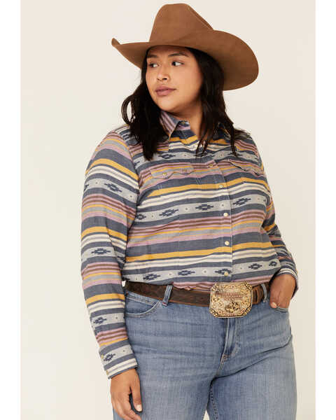 Image #1 - Ariat Women's R.E.A.L. Sunset Beauty Long Sleeve Western Shirt - Plus, Multi, hi-res