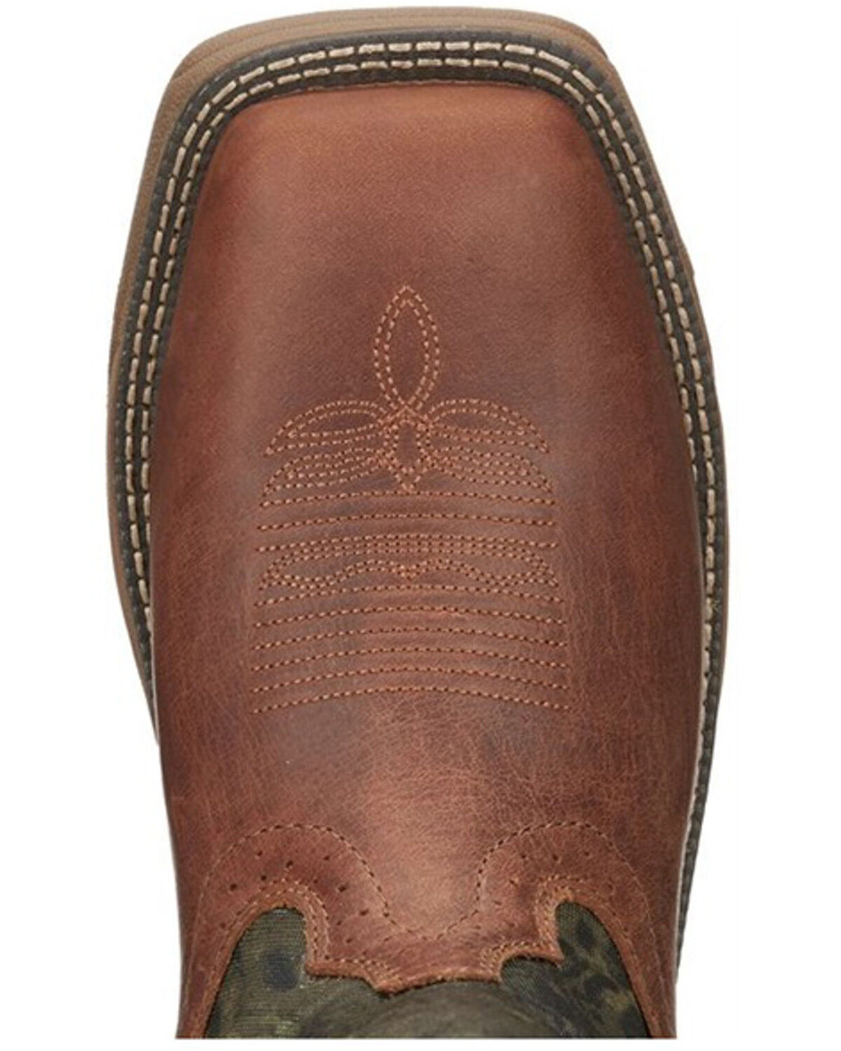 Image #6 - Justin Men's Rush Strike Camo Shaft Leather Pull On Snake Boots - Square Toe, , hi-res