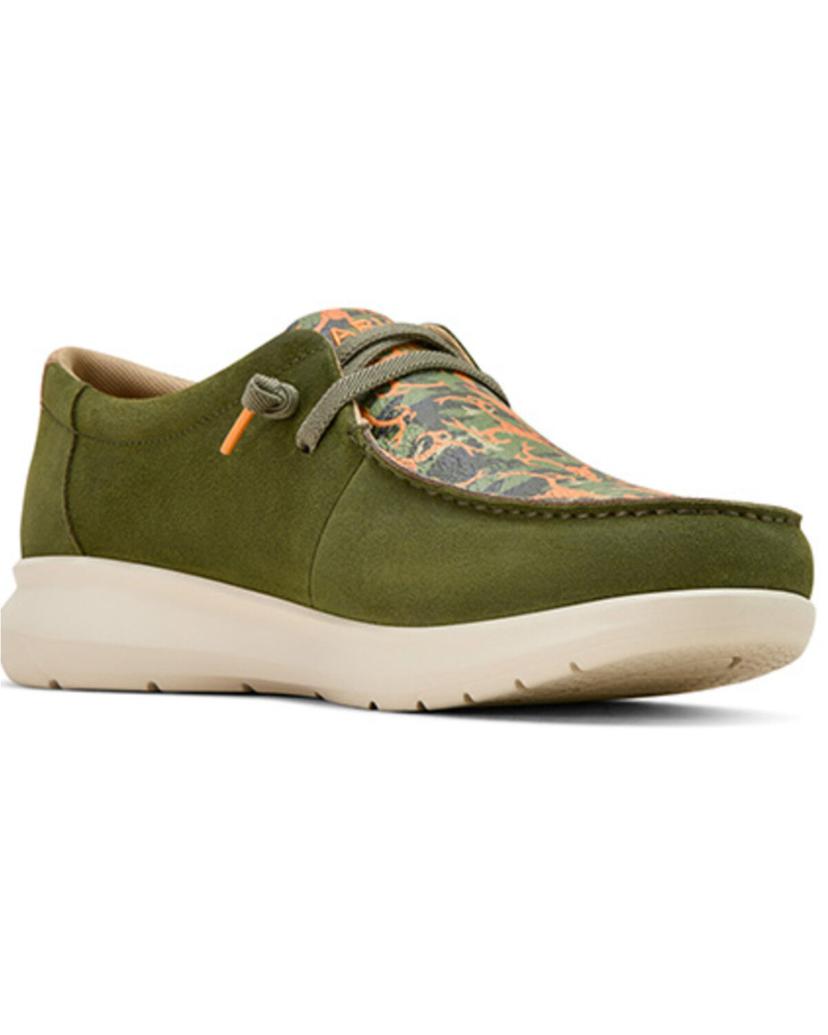 Image #1 - Ariat Men's Hilo Camo Print Casual Shoes - Moc Toe, Olive, hi-res
