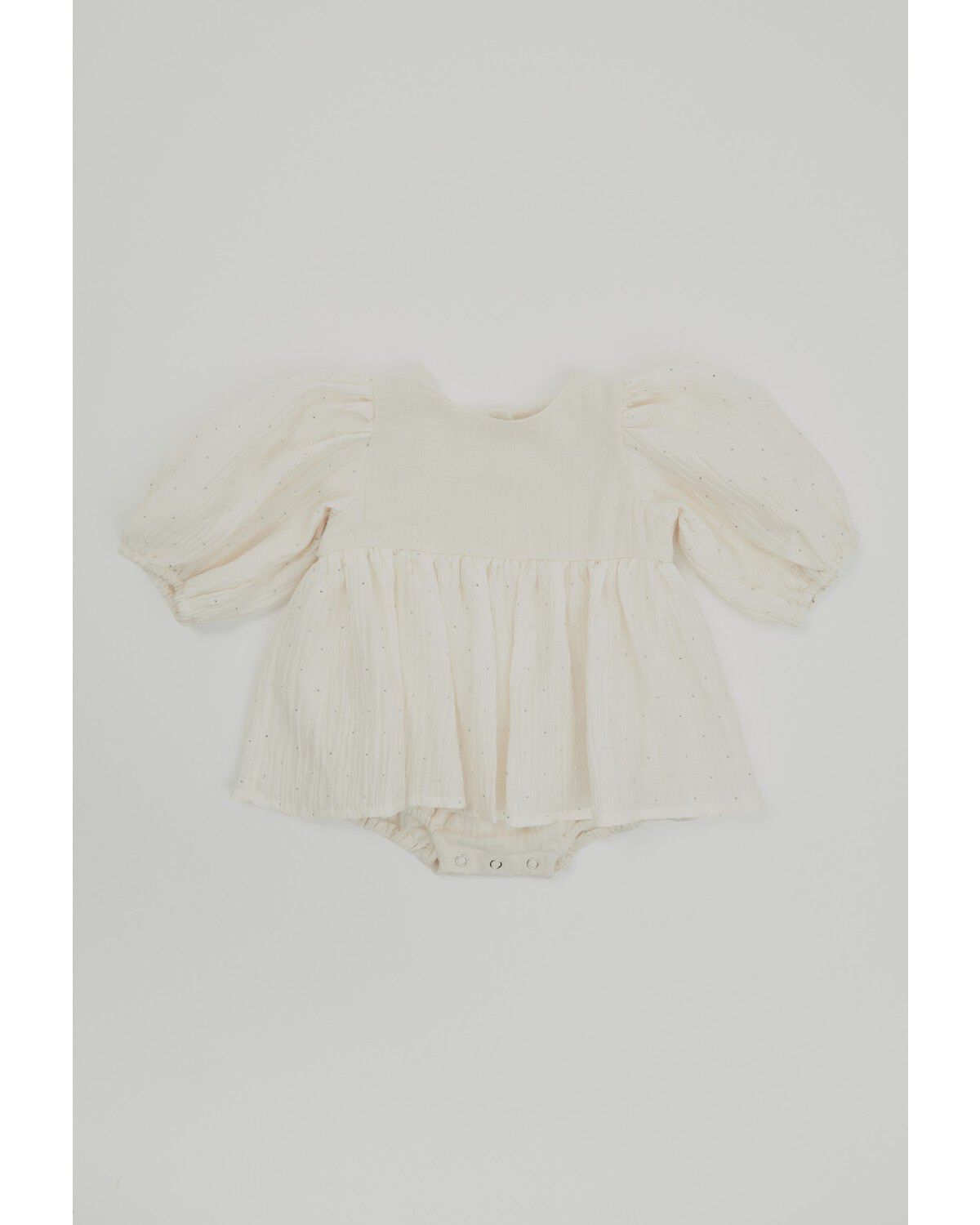 Image #1 - Yura Infants Girls' Embellished Long Sleeve Onesie, White, hi-res