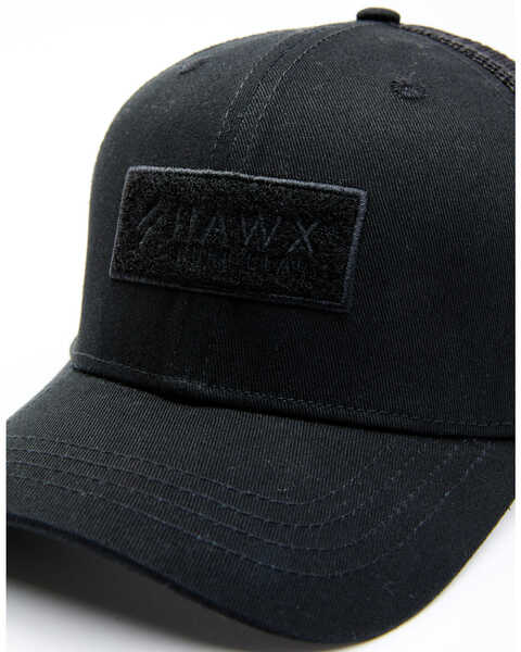Image #2 - Hawx Men's Black Chenille Logo Patch Mesh-Back Ball Cap, Black, hi-res