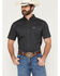 Image #1 - Cowboy Hardware Men's Wild Jewel Geo Print Short Sleeve Button-Down Stretch Western Shirt, Black, hi-res
