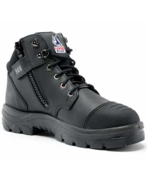 Steel Blue Men's Parkes 5" Water Resistant Work Boots - Steel Toe, Black, hi-res