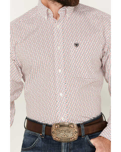Image #3 - Ariat Men's Neithan Card Suits Print Long Sleeve Button-Down Western Shirt, White, hi-res