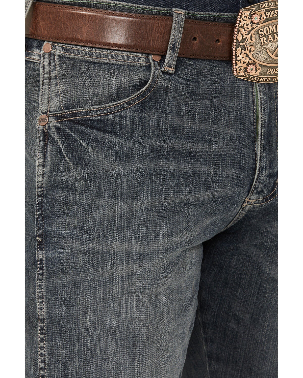 Image #3 - Wrangler Retro Men's Jerome Slim Straight Fit Jeans, Indigo, hi-res