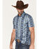 Rock & Roll Denim Men's R&R Southwest Print Polo T-Shirt , Charcoal, hi-res
