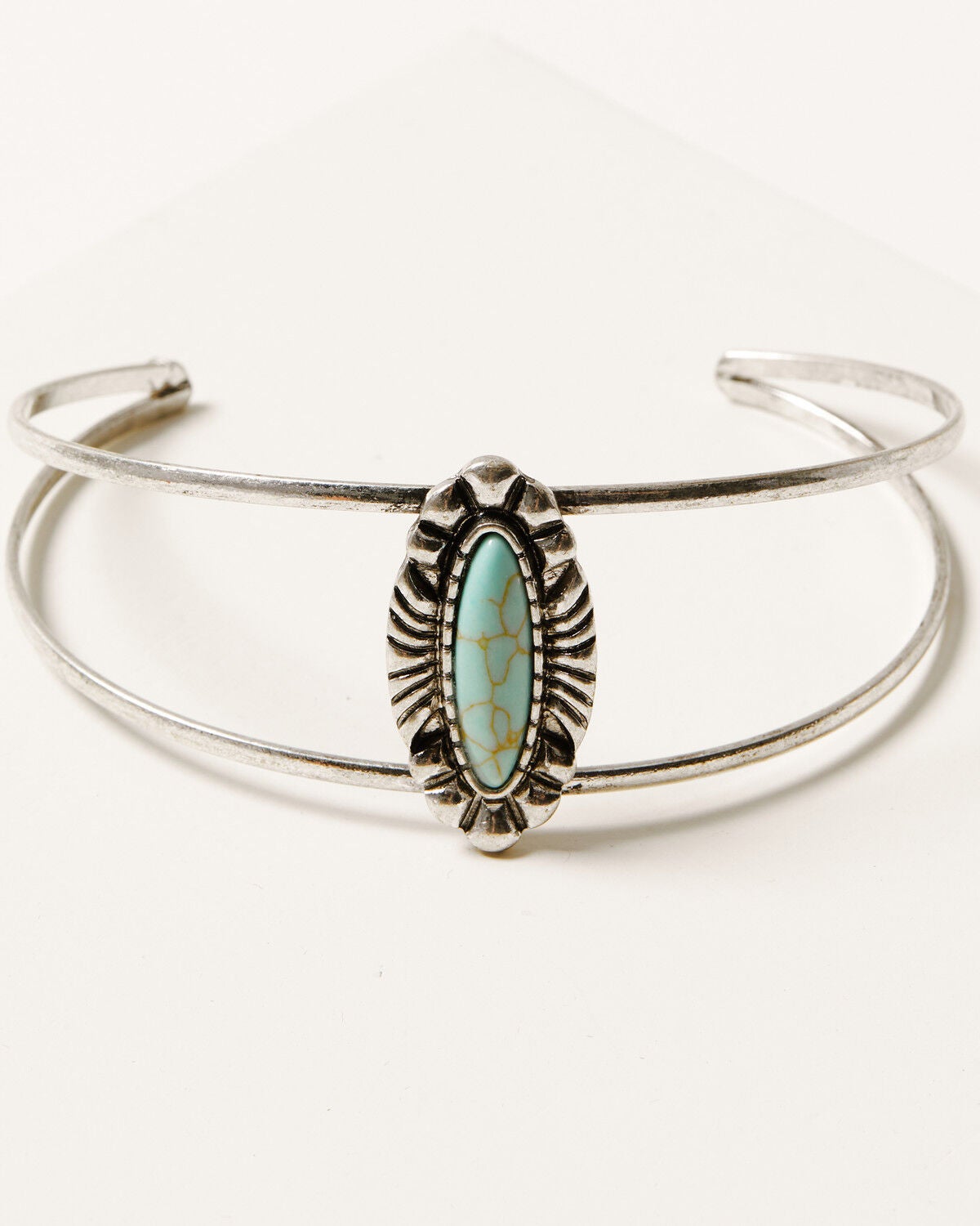 Image #2 - Shyanne Women's Turquoise Statement Cuff Set, Silver, hi-res
