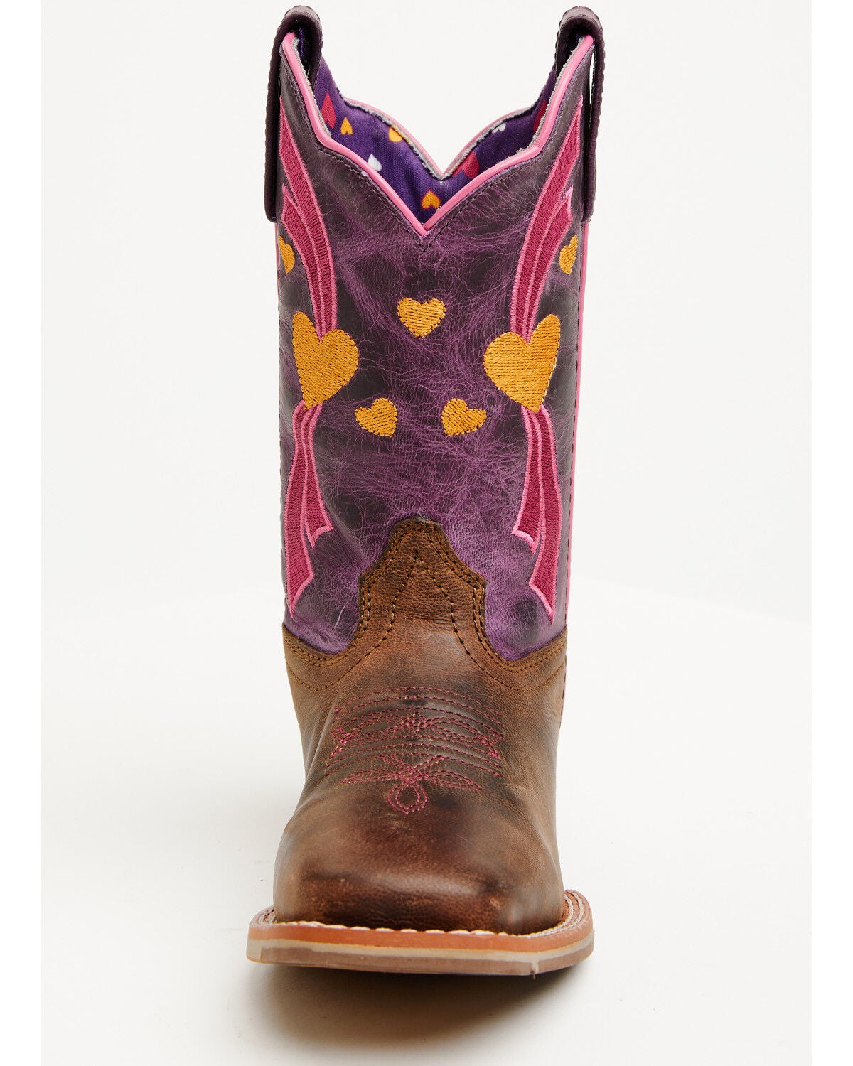 Image #4 - Dan Post Little Girls' Lottie Western Boots - Broad Square Toe, Tan, hi-res
