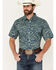 Image #1 - Roper Men's West Made Leaf and Horseshoe Print Short Sleeve Pearl Snap Western Shirt, , hi-res