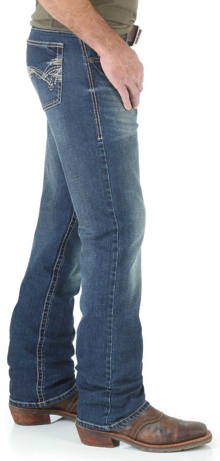 Image #2 - Wrangler 20X Men's Midland 42 Vintage Slim Bootcut Jeans, Denim, hi-res