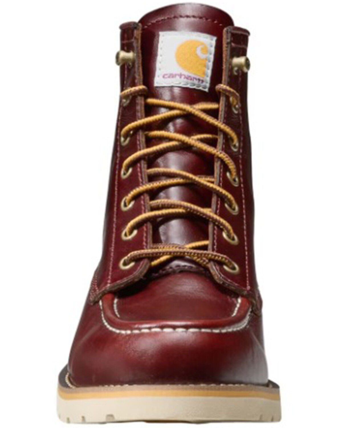 Image #4 - Carhartt Men's 6" Moc Wedge Work Boots - Soft Toe, Brandy Brown, hi-res