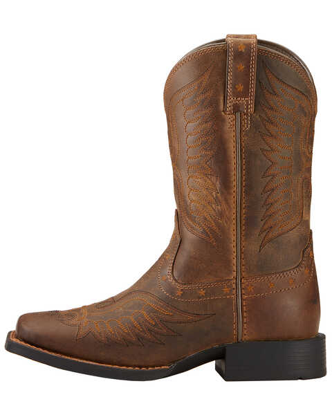 Image #2 - Ariat Boys' Honor Western Boots - Square Toe, Distressed, hi-res