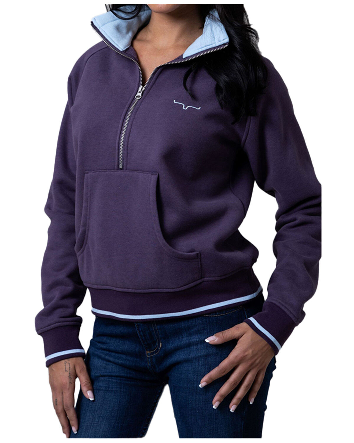 Image #1 - Kimes Ranch Women's Malta 1/2 Zip Pullover, Purple, hi-res
