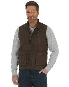 Wrangler Riggs Men's Foreman Work Vest, Brown, hi-res