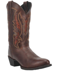 Laredo Men's Silas Western Boots - Round Toe, Brown, hi-res