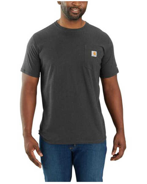 Carhartt Men's Force Relaxed Fit Midweight Short Sleeve Pocket T-Shirt - Tall , Grey, hi-res