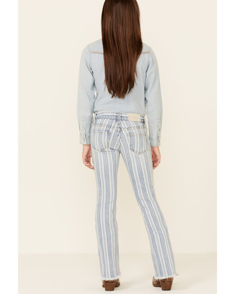 Rock & Roll Denim Girls' Multi Striped Print Trouser Jeans , Multi, hi-res