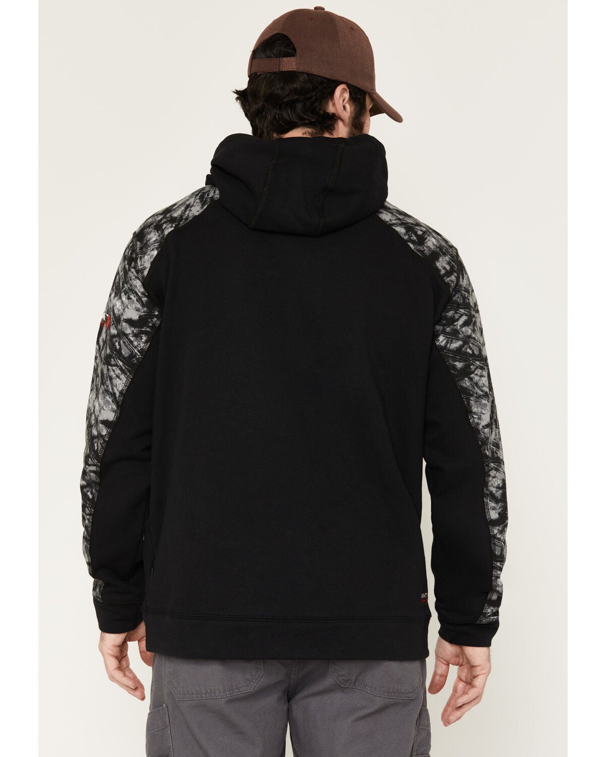 Image #4 - Ariat Men's FR Durastretch Color Block Hooded Sweatshirt, Camouflage, hi-res