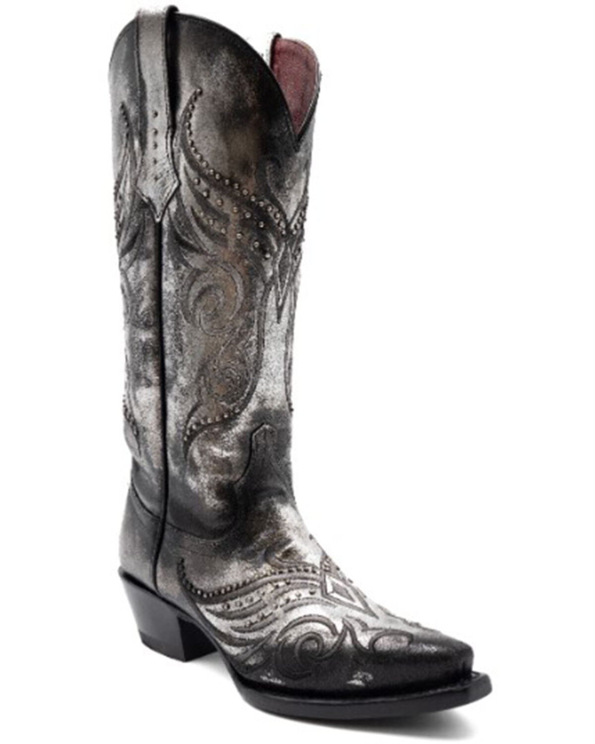Image #1 - Ferrini Women's Masquerade Western Boots - Snip Toe, Silver, hi-res
