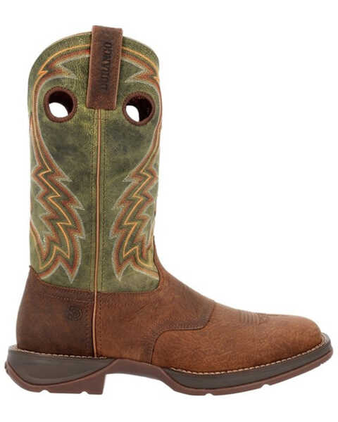 Image #2 - Durango Men's Rebel Western Performance Boots - Broad Square Toe, Green, hi-res