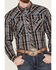 Image #3 - Cowboy Hardware Men's Austin Plaid Print Long Sleeve Pearl Snap Western Shirt, Black, hi-res