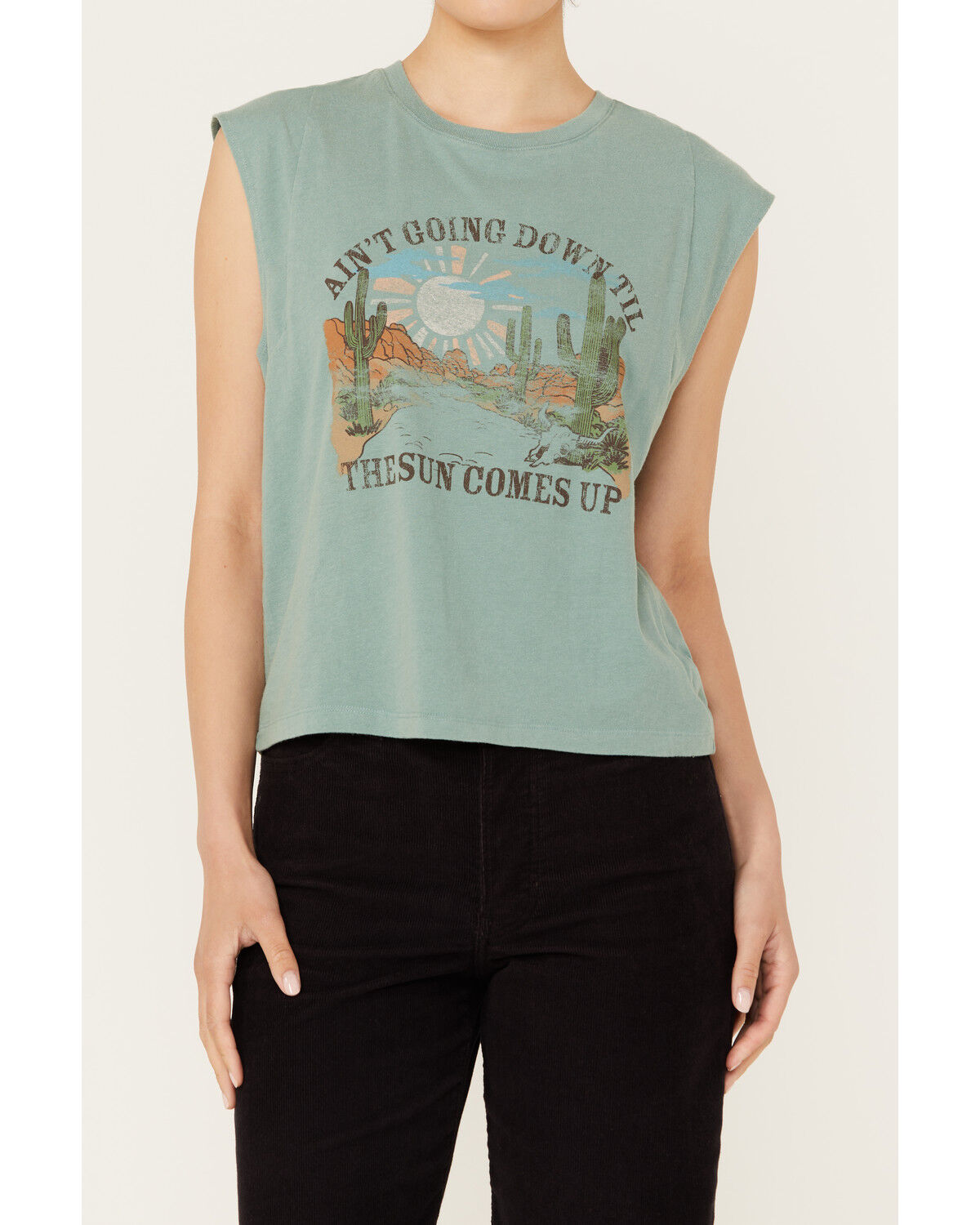 Image #3 - White Crow Women's Till The Sun Comes Up Short Sleeve Graphic Tee, Green, hi-res