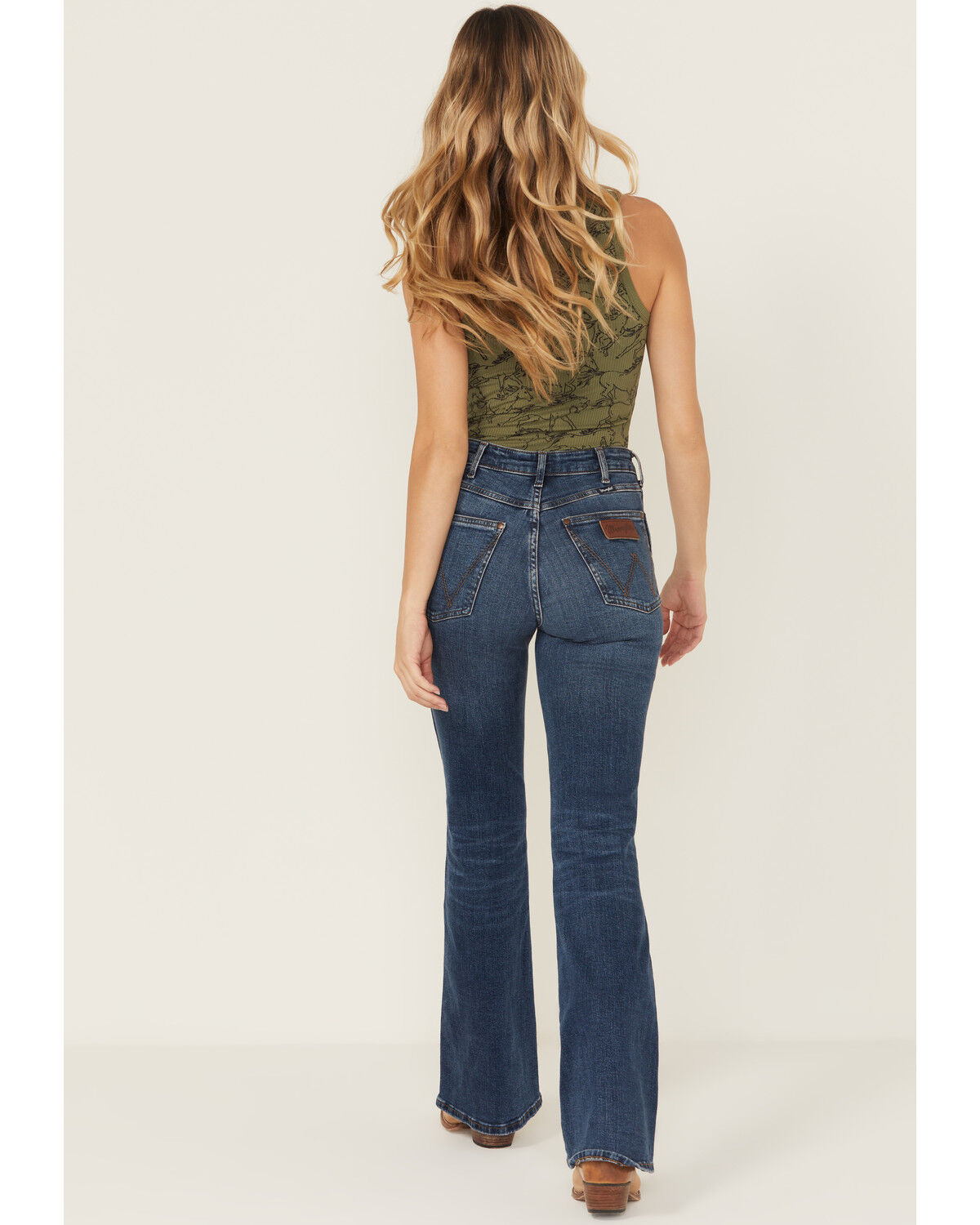 Image #3 - Wrangler Retro Women's Medium Wash Aria High Rise Flare Stretch Denim Jeans, Medium Wash, hi-res