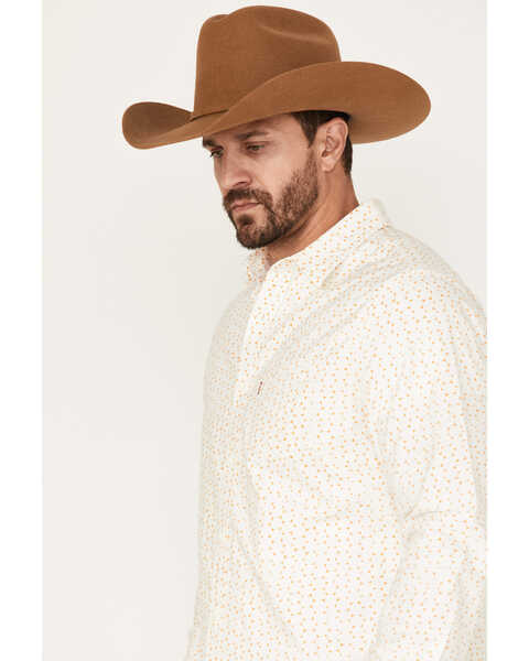 Image #2 - Levi's Men's Long Sleeve Circle Geo Print Western Shirt, Cream, hi-res