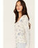 Image #2 - Free People Women's Clover Printed Thermal Long Sleeve Shirt, Ivory, hi-res