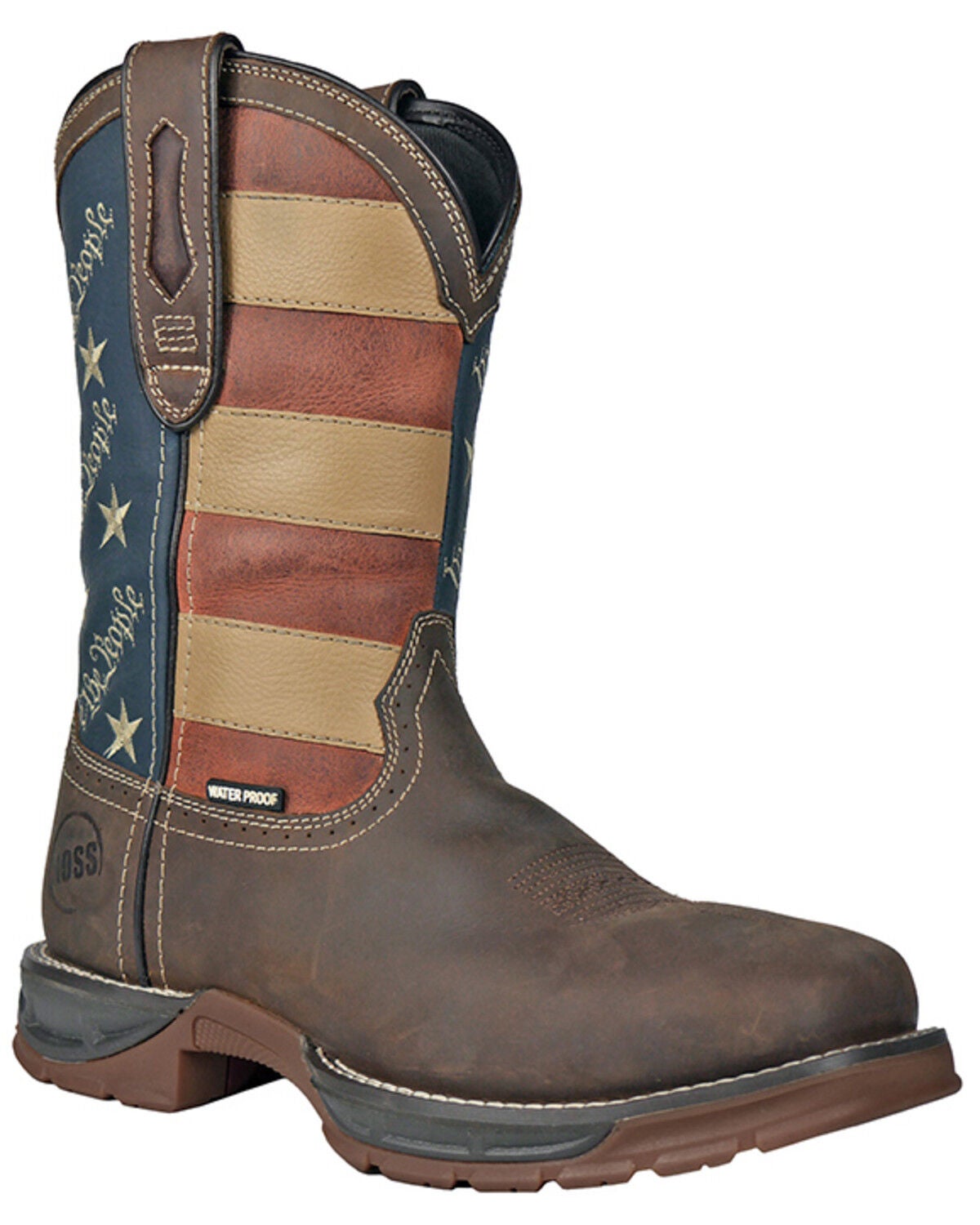 Hoss Men's We The People Waterproof Work Boots - Composite Toe, Brown, hi-res