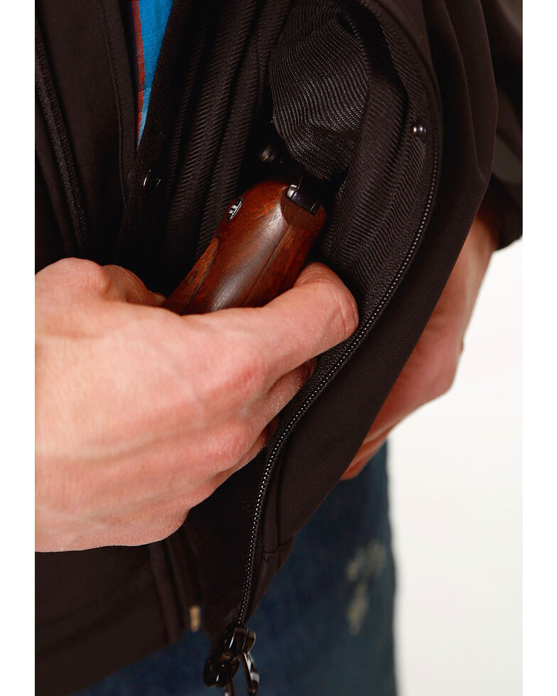 Roper Men's Concealed Carry Softshell Jacket, Black, hi-res