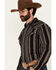 Image #3 - Cody James Men's Caspian Serape Striped Long Sleeve Snap Western Shirt - Tall, Burgundy, hi-res
