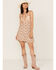 Image #2 - Free People Women's Adella Floral Print Sleeveless Slip Mini Dress, Pink, hi-res