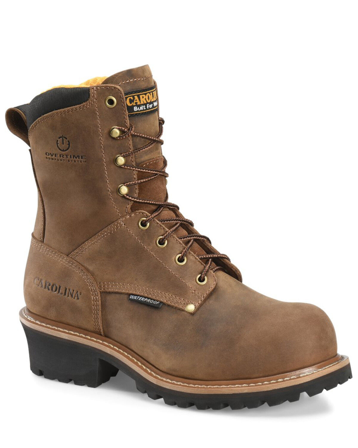 Image #1 - Carolina Men's Poplar Logger Boots - Soft Toe, Brown, hi-res